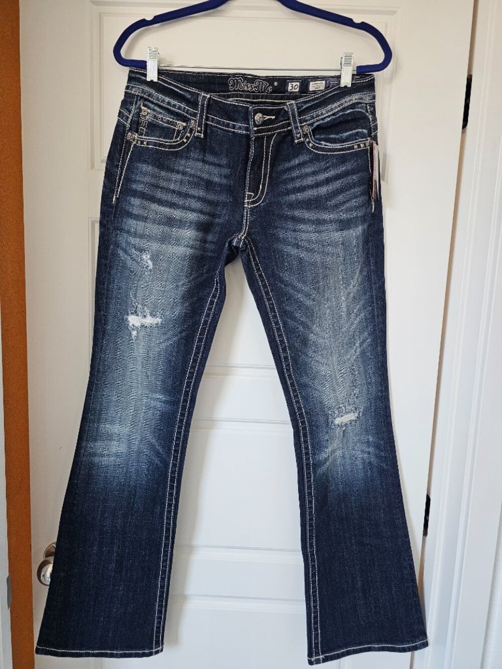 Miss Me Jeans DK BLUE 30/ Short Inseam 32 Model #JP7231BV - Picture 2 of 13